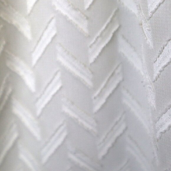 METALLIC CREAM LACE BLOUSE L Ivory White Gold Swim Cover Sheer Lined Boxy Summer - Picture 5 of 9